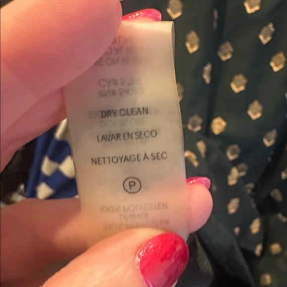 Calvin‎ Klein Size 8 Dark Green Patterned Long Sleeve Dress - Picture 11 of 11